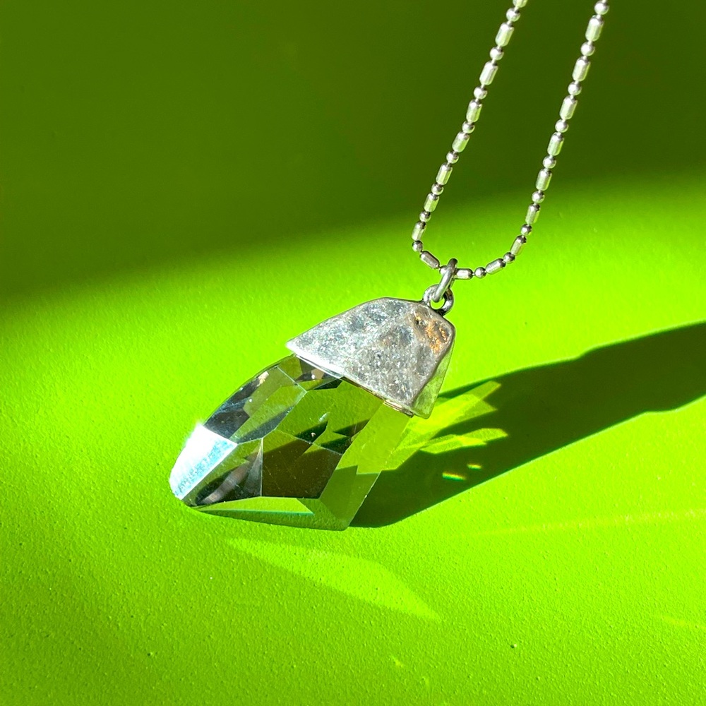 Chicos Pendant Necklace Maddie Silver tone chain